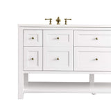 James Martin Vanities Breckenridge 72" Double Bathroom Vanity with White Zeus Quartz Top