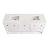 James Martin Vanities Breckenridge 72" Double Bathroom Vanity with White Zeus Quartz Top