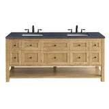 James Martin Vanities Breckenridge 72" Bathroom Vanity in Light Natural Oak with Charcoal Soapstone Top