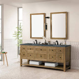 James Martin Vanities Breckenridge Double Bath Vanity, 72 in, Light Natural Oak with Quartz Top