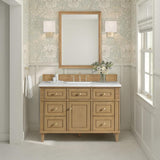 James Martin Vanities Lorelai 48" Single Bath Vanity in Light Natural Oak with Quartz Top