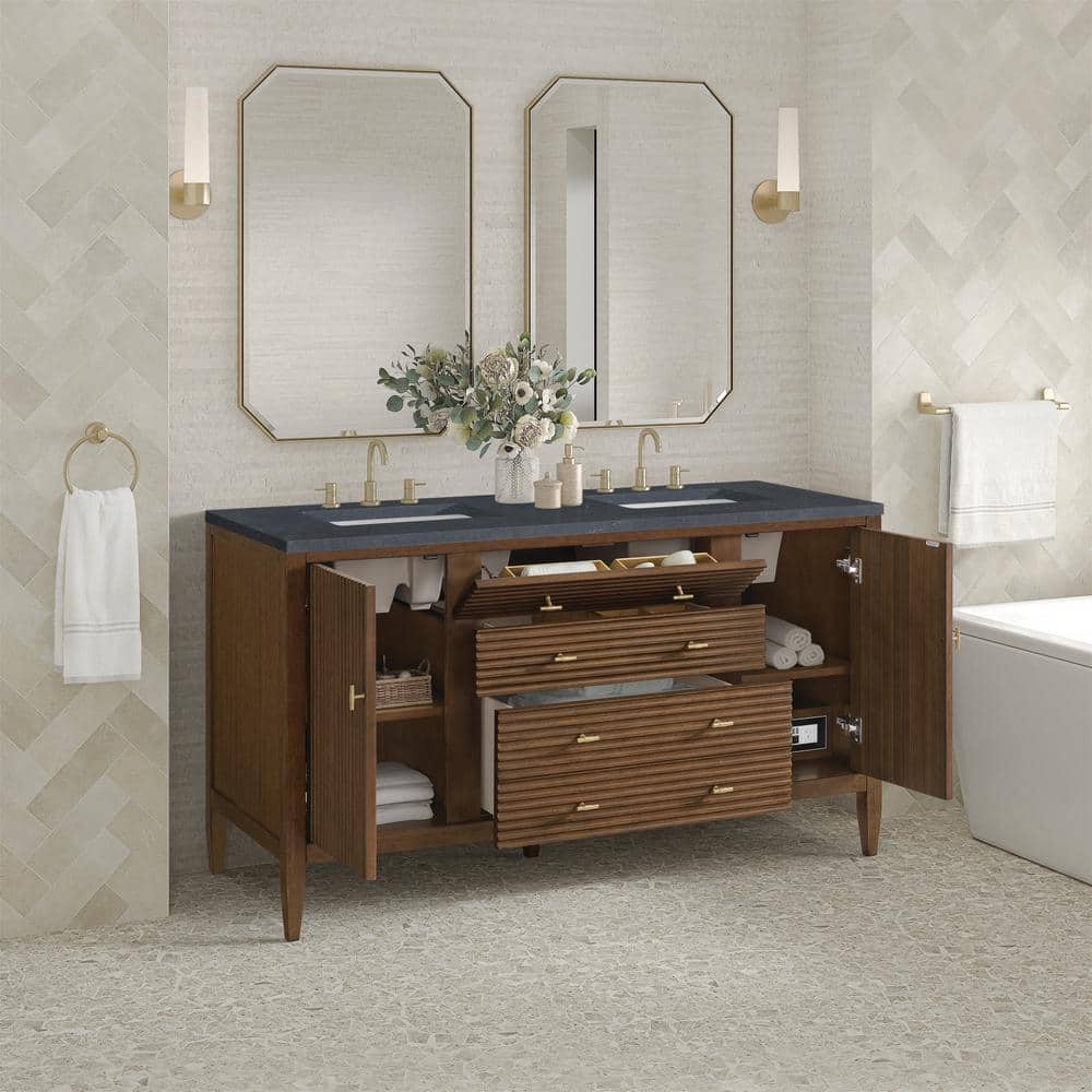 James Martin Vanities Myrrin 60" Double Bath Vanity with Quartz Top