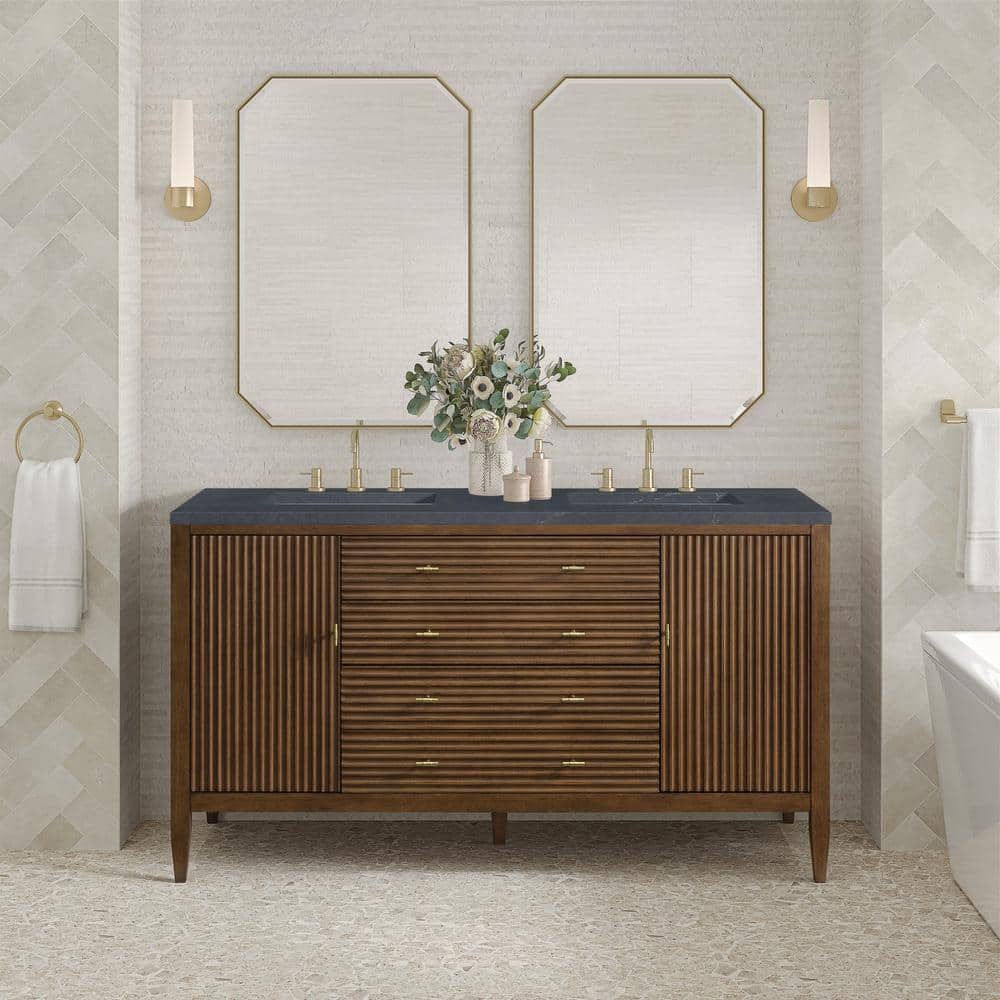 James Martin Vanities Myrrin 60" Double Bath Vanity with Quartz Top