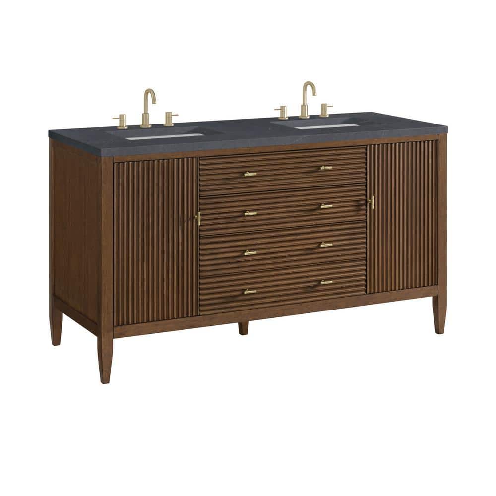 James Martin Vanities Myrrin 60" Double Bath Vanity with Quartz Top