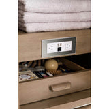 James Martin Vanities Portland 60" Bathroom Vanity in Whitewashed Walnut with Quartz Top