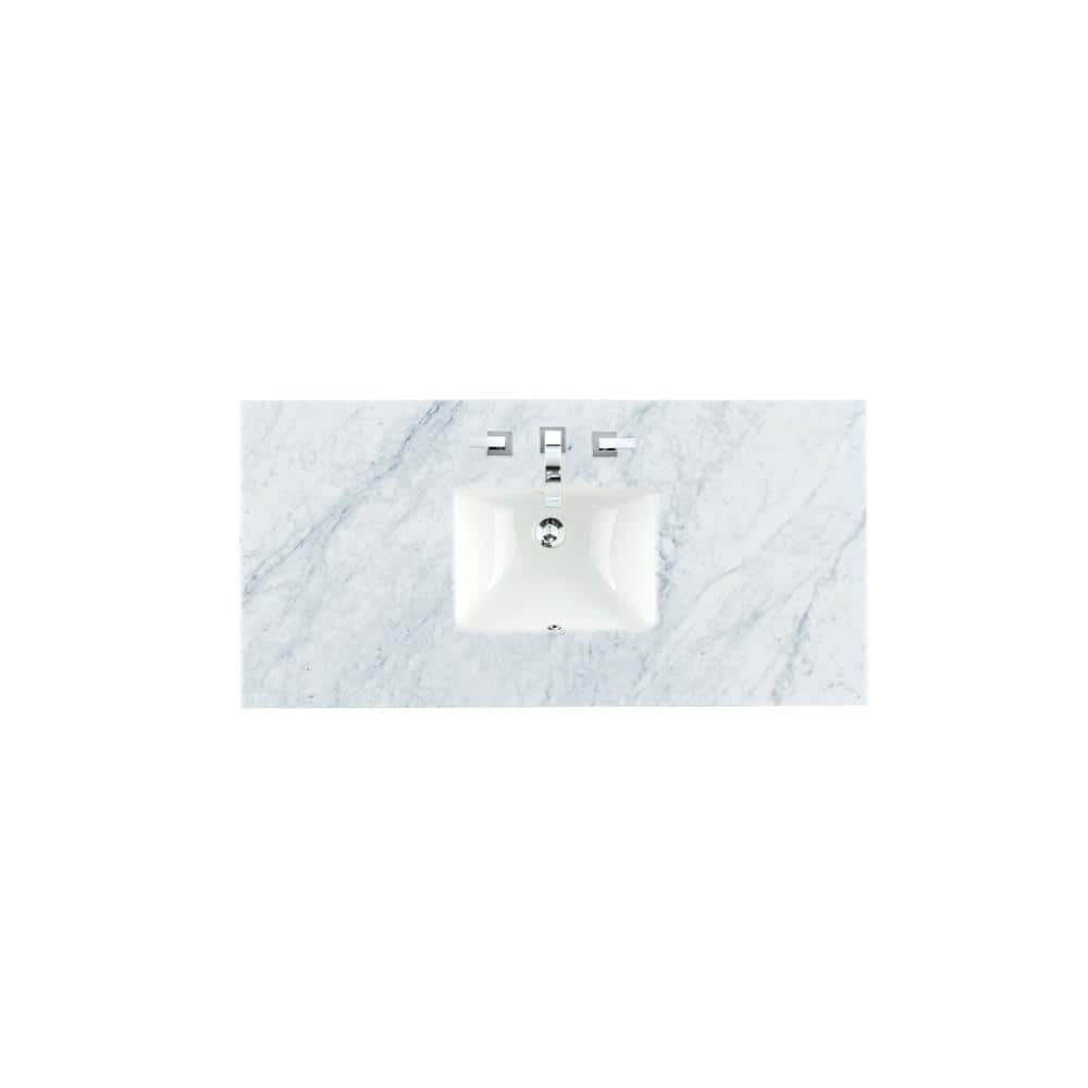 James Martin Vanities Brittany 48" Single Bath Vanity in Burnished Mahogany with Carrara Marble Top