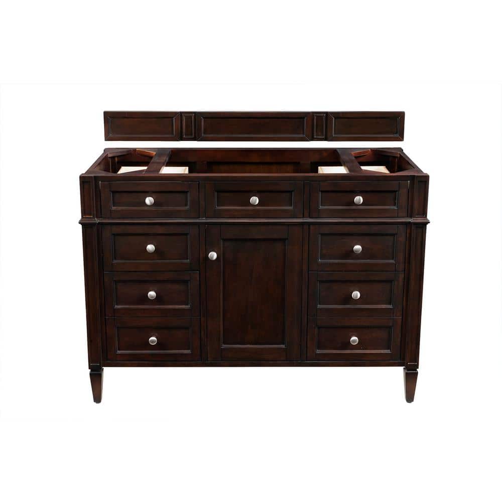 James Martin Vanities Brittany 48" Single Bath Vanity in Burnished Mahogany with Carrara Marble Top