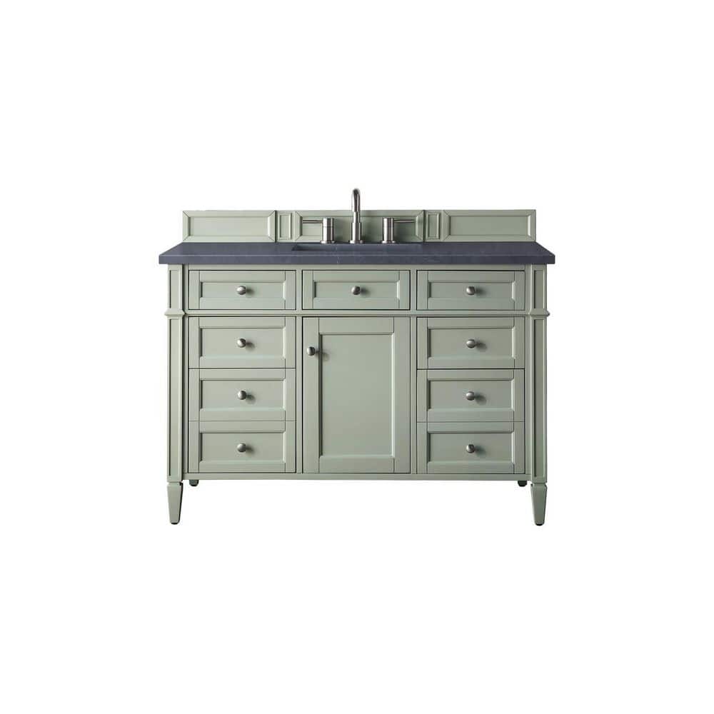 James Martin Vanities Brittany 48" Sage Green Bathroom Vanity with Quartz Top