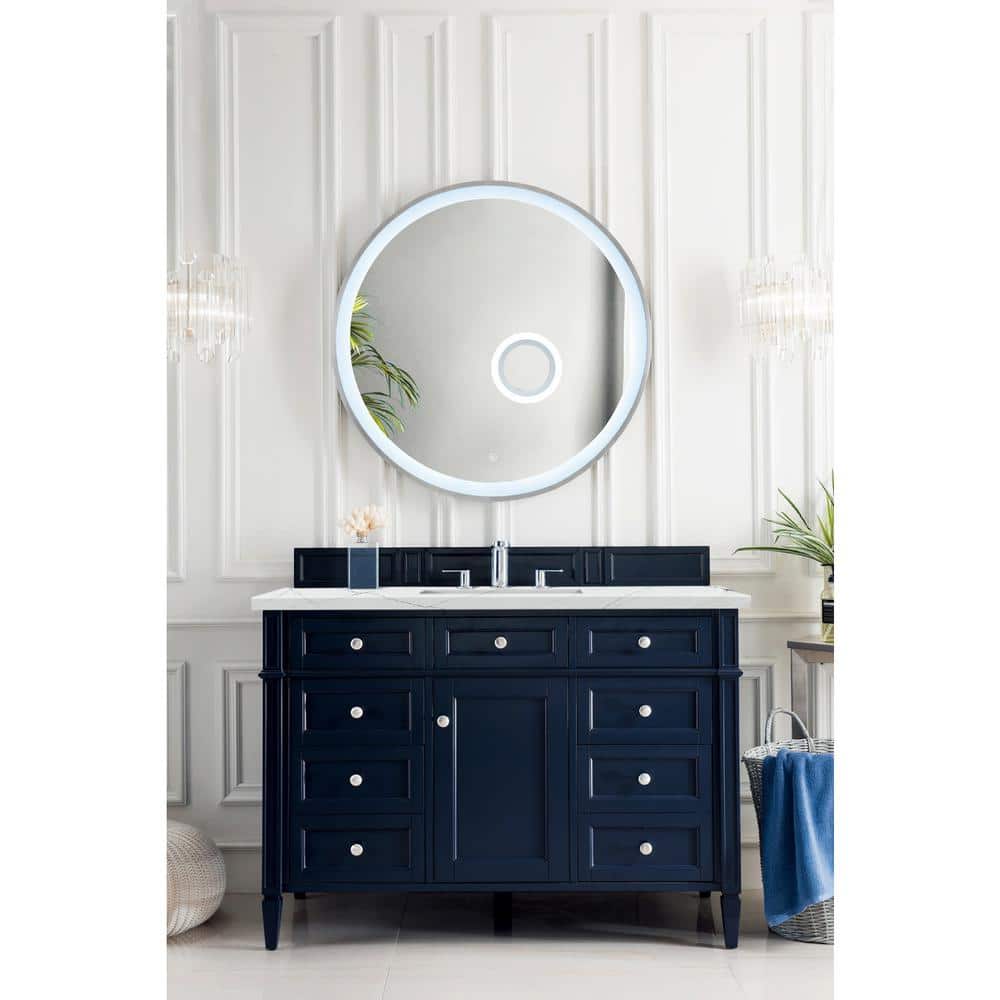 James Martin Vanities Brittany 48" Bathroom Vanity in Victory Blue with Quartz Top