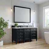 James Martin Vanities Brittany 60" Black Onyx Bathroom Vanity with Quartz Top