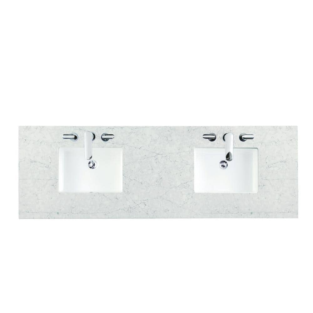 James Martin Vanities Brittany 72" Double Bath Vanity in Burnished Mahogany with Quartz Top