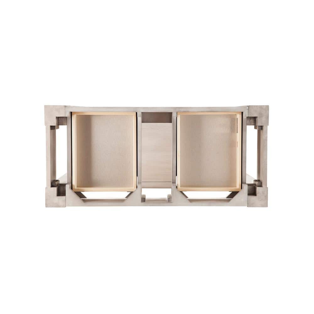 James Martin Vanities Brooklyn 39.4 in. Wood Console Sink with Basin and Leg Combo in Platinum Ash