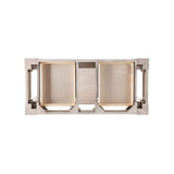 James Martin Vanities Brooklyn 39.4 in. Wood Console Sink with Basin and Leg Combo in Platinum Ash
