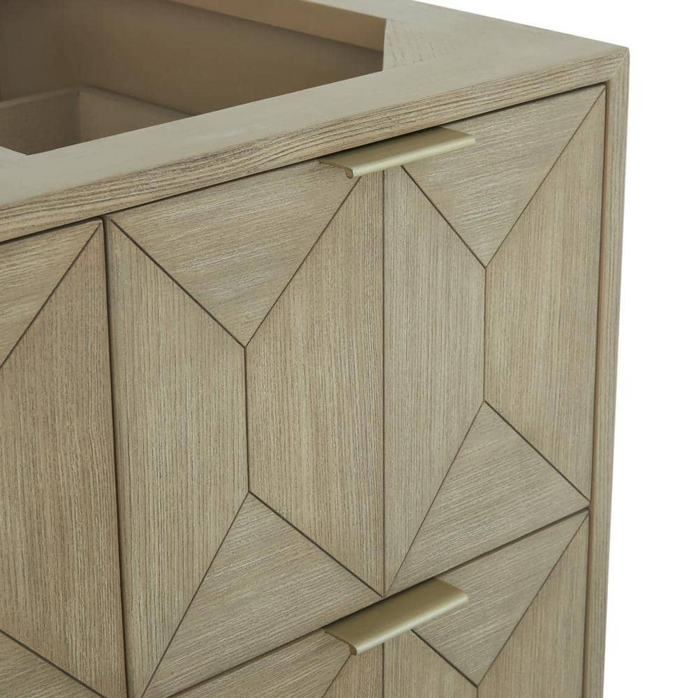 James Martin Vanities Emmeline 48" Bathroom Vanity in Pebble Oak with Quartz Top