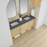 James Martin Vanities Marigot 72" Double Bathroom Vanity in Sunwashed Oak with Quartz Top