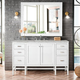 James Martin Vanities Addison 72" Double Bathroom Vanity in Glossy White with Quartz Top