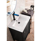 James Martin Vanities Britannia 24" Black Onyx Bath Vanity with White Glossy Top