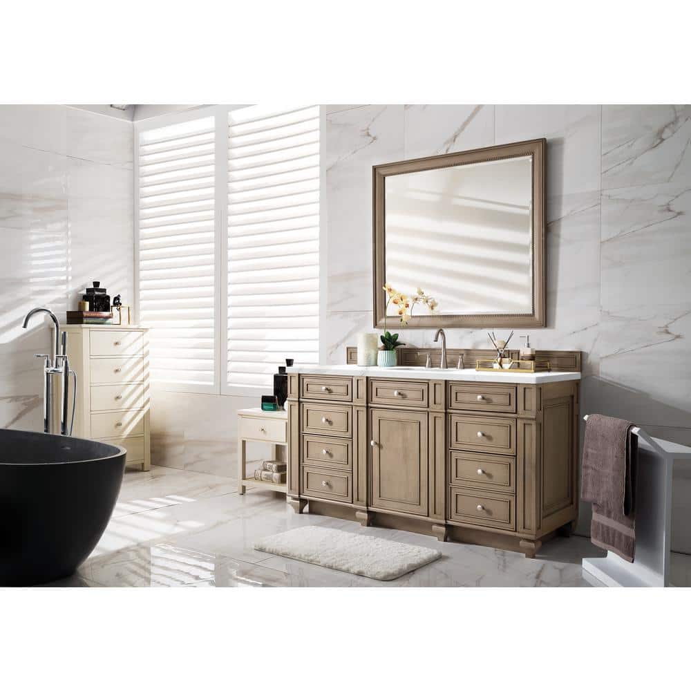 James Martin Vanities Bristol 60" Bathroom Vanity Cabinet in Whitewashed Walnut