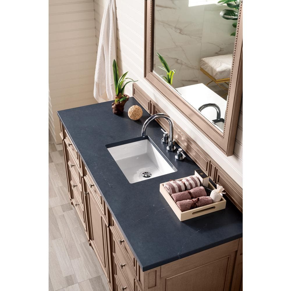 James Martin Vanities Bristol 60" Bathroom Vanity Cabinet in Whitewashed Walnut