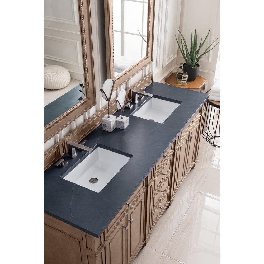 James Martin Vanities Bristol 72" Double Vanity Cabinet, Whitewashed Walnut