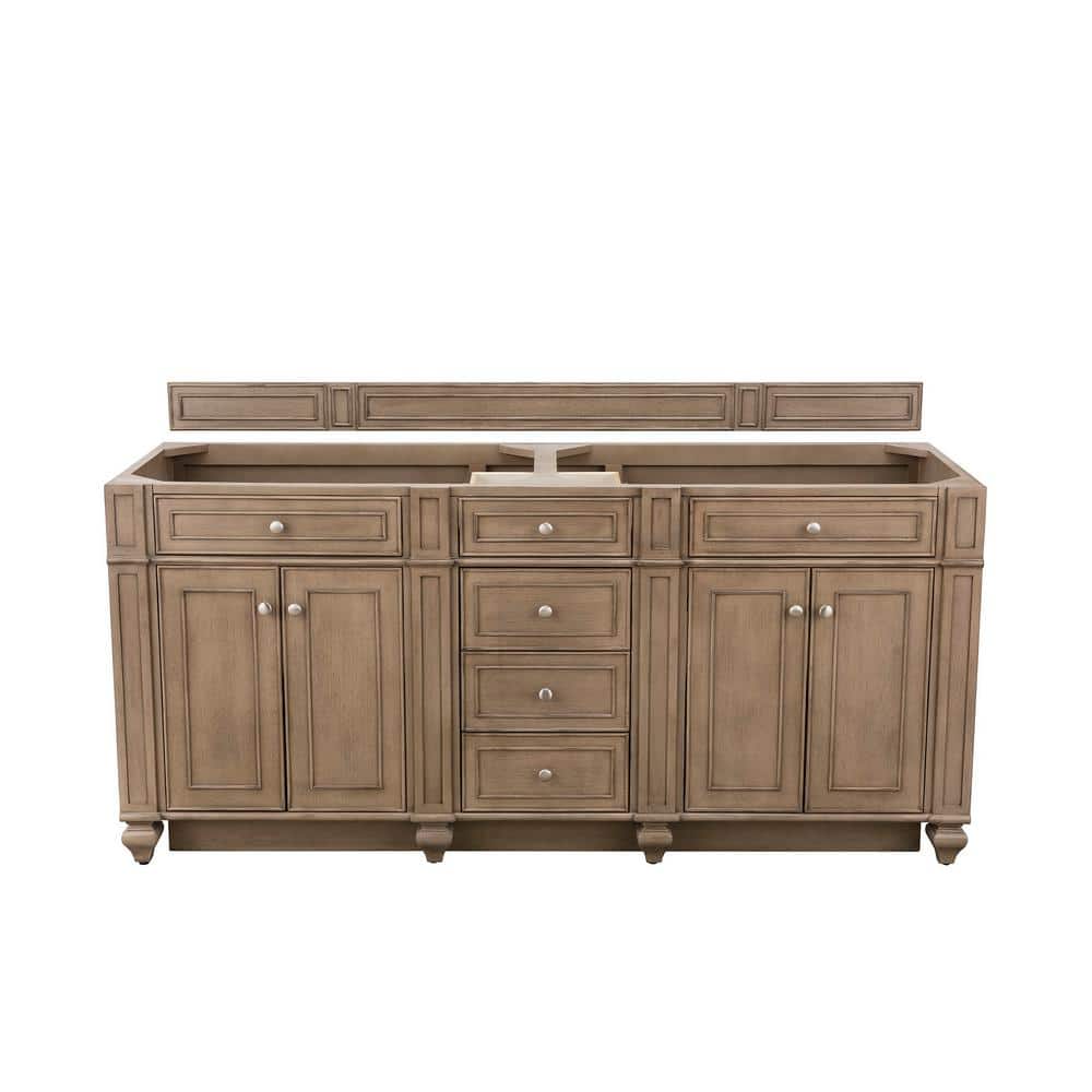 James Martin Vanities Bristol 72" Double Vanity Cabinet, Whitewashed Walnut