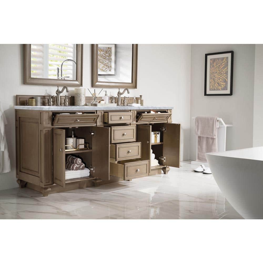 James Martin Vanities Bristol 72" Double Vanity Cabinet, Whitewashed Walnut