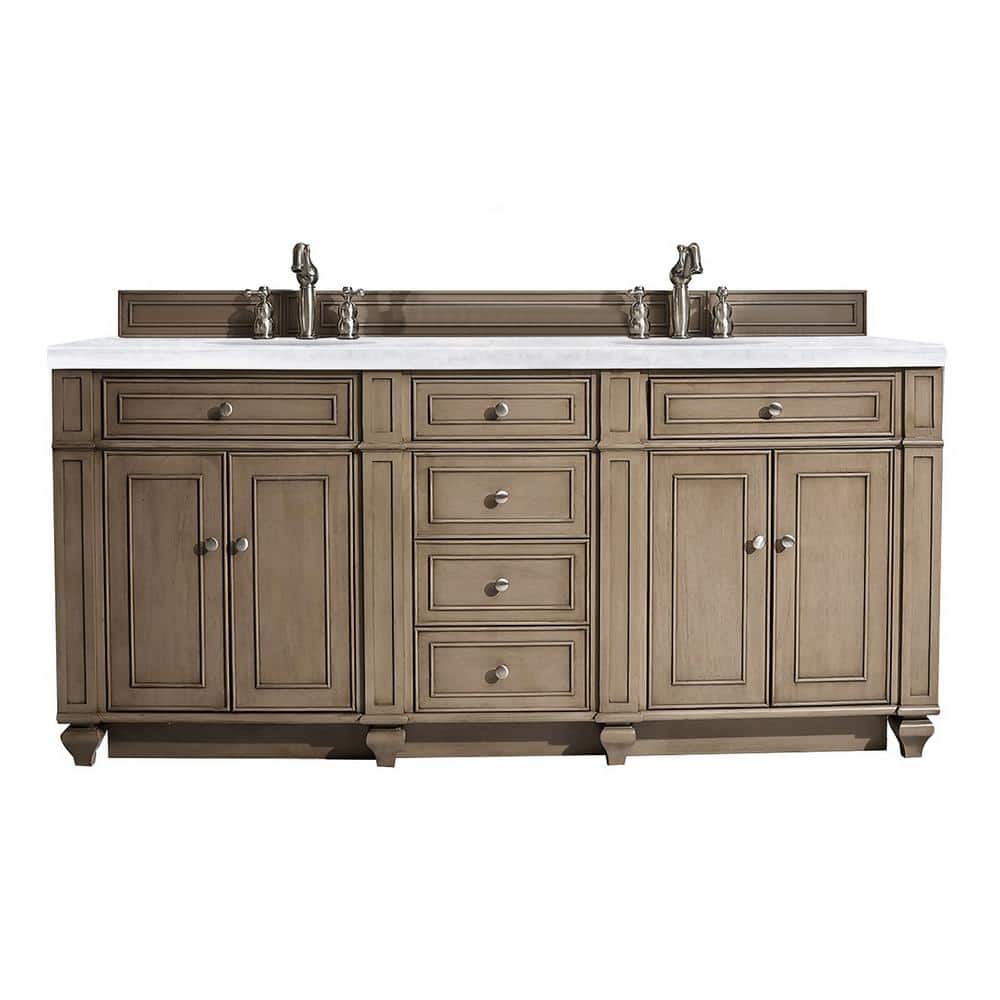 James Martin Vanities Bristol 72" Double Vanity Cabinet, Whitewashed Walnut