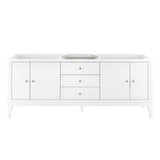 James Martin Vanities Linear 72.50 in. Double Bath Vanity Cabinet, Glossy White