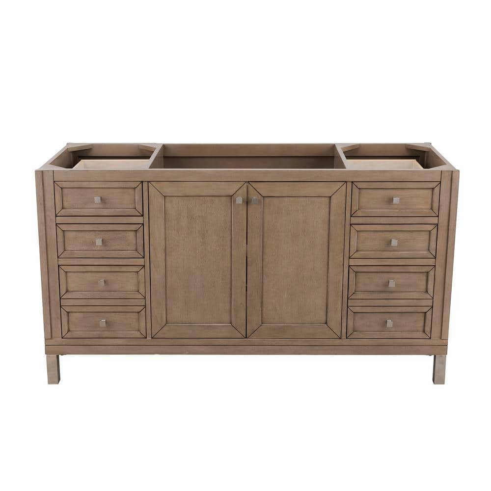 James Martin Vanities Chicago 60" Single Bath Vanity Cabinet in White Washed Walnut