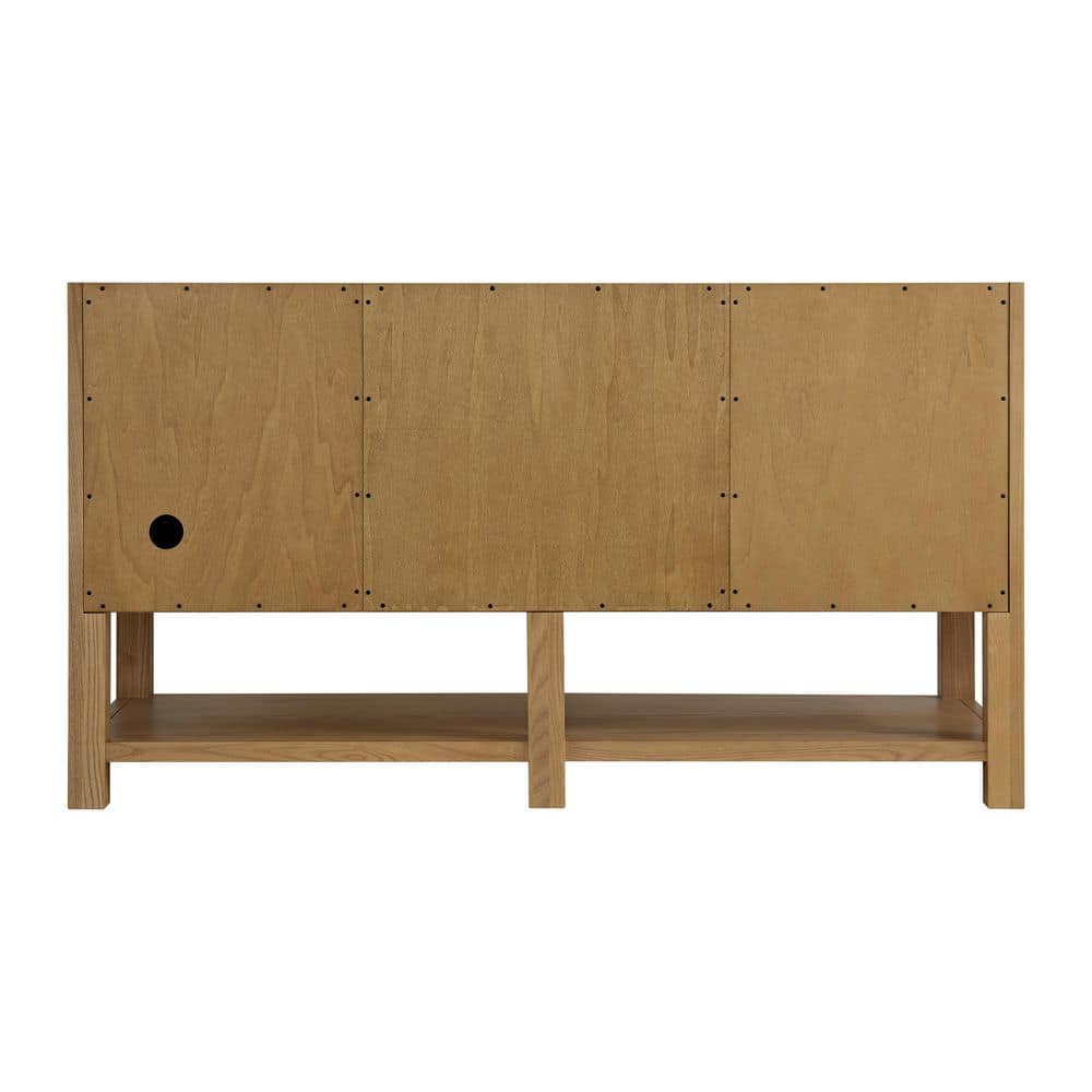 James Martin Vanities Breckenridge 60" Double Bath Vanity Cabinet, Light Natural Oak