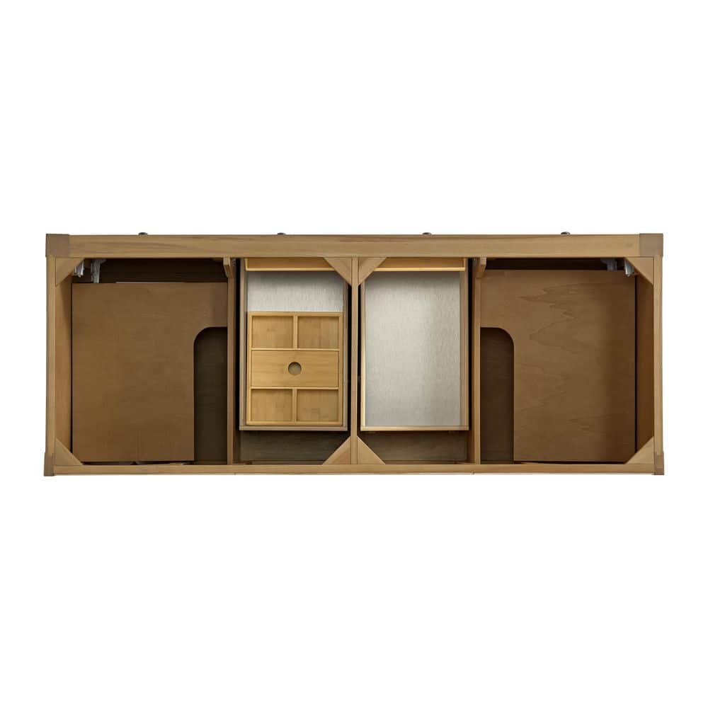 James Martin Vanities Breckenridge 60" Double Bath Vanity Cabinet, Light Natural Oak