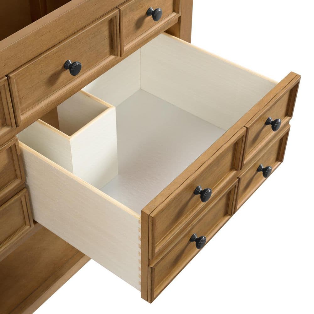 James Martin Vanities Malibu 72" Double Bath Vanity Cabinet, Amber Birch, No Top