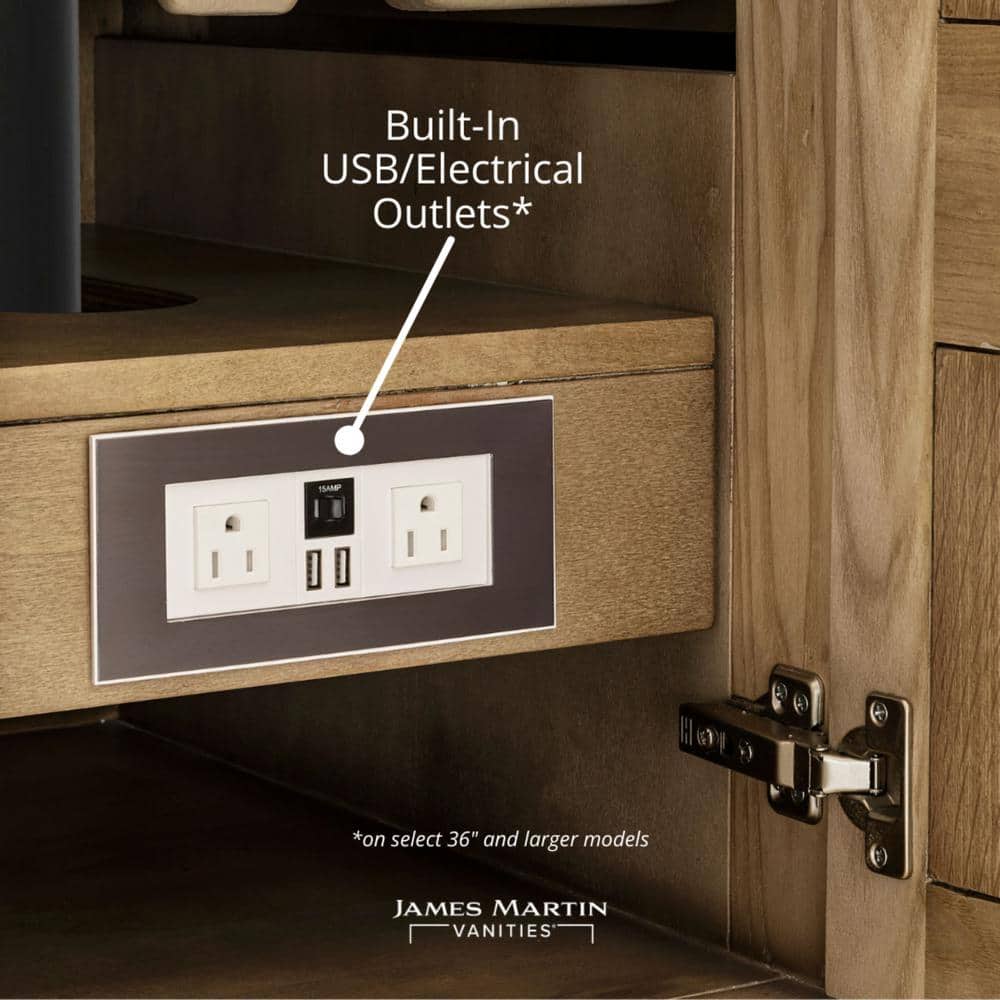 James Martin Vanities Marcello 72" Double Bath Vanity Cabinet in Chestnut, Floating Design