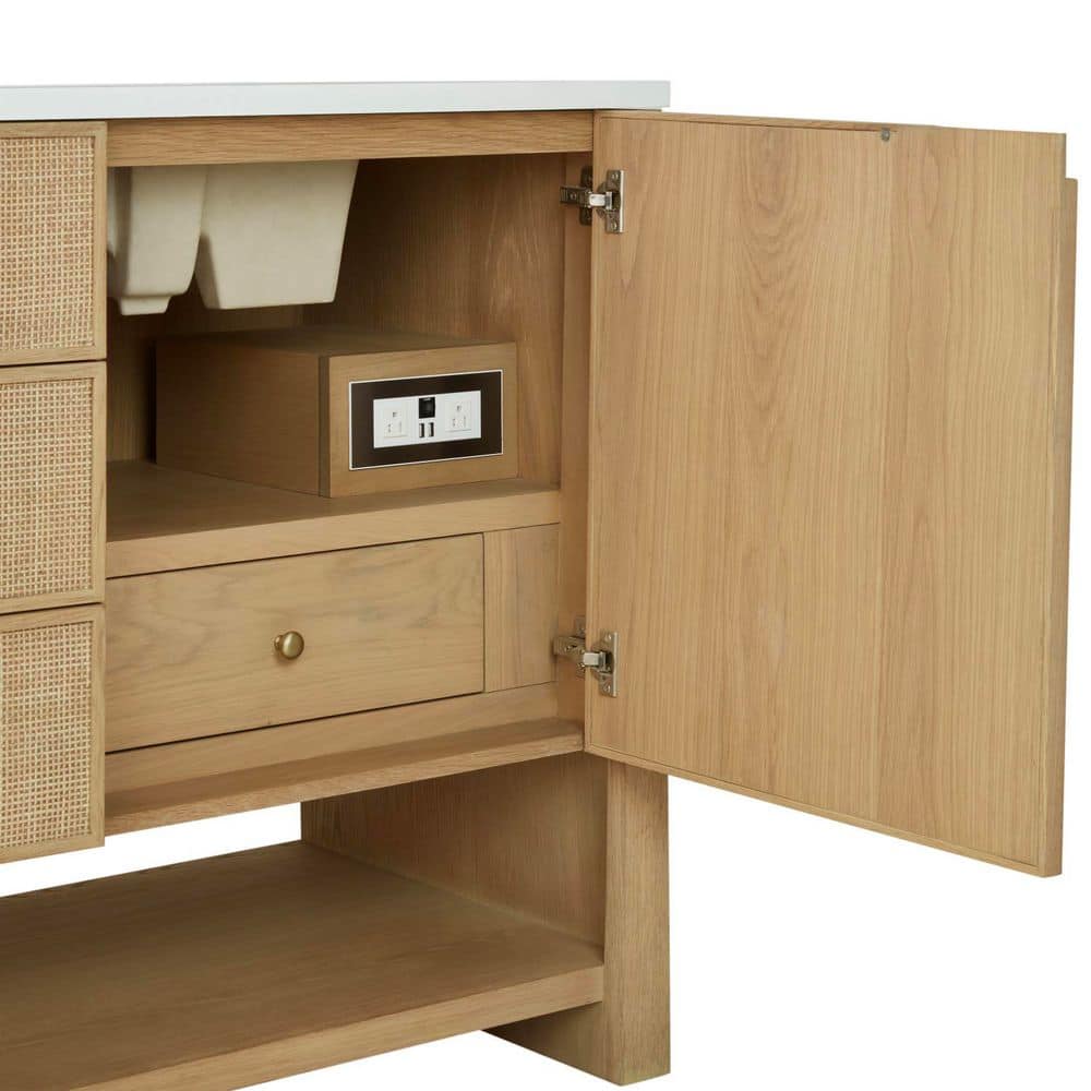 James Martin Vanities Solene 72" Double Bath Vanity Cabinet, Seaside Oak