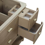 James Martin Vanities Lucian 48" Pebble Oak Bathroom Vanity Cabinet Without Top