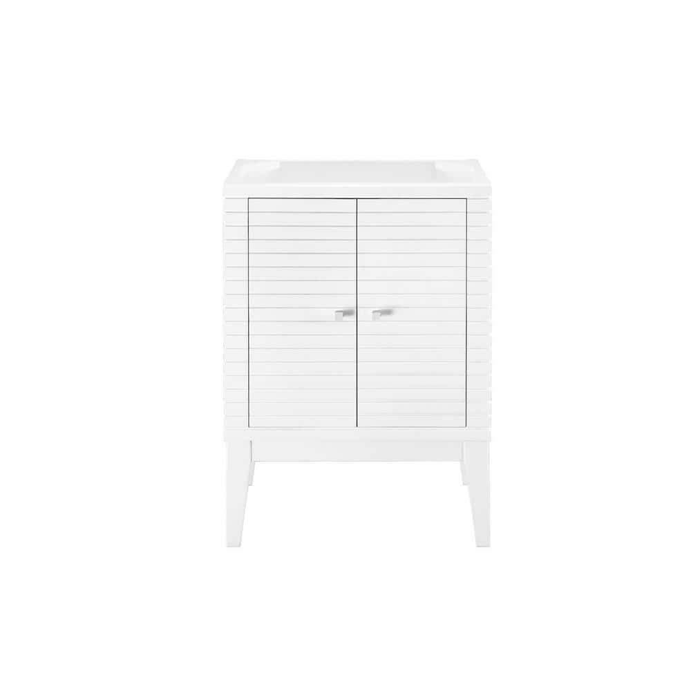 James Martin Vanities Linden 24" Glossy White Bathroom Vanity Cabinet