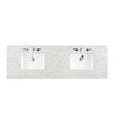 James Martin Vanities 72" Double Basin Quartz Vanity Top - Eternal Jasmine Pearl