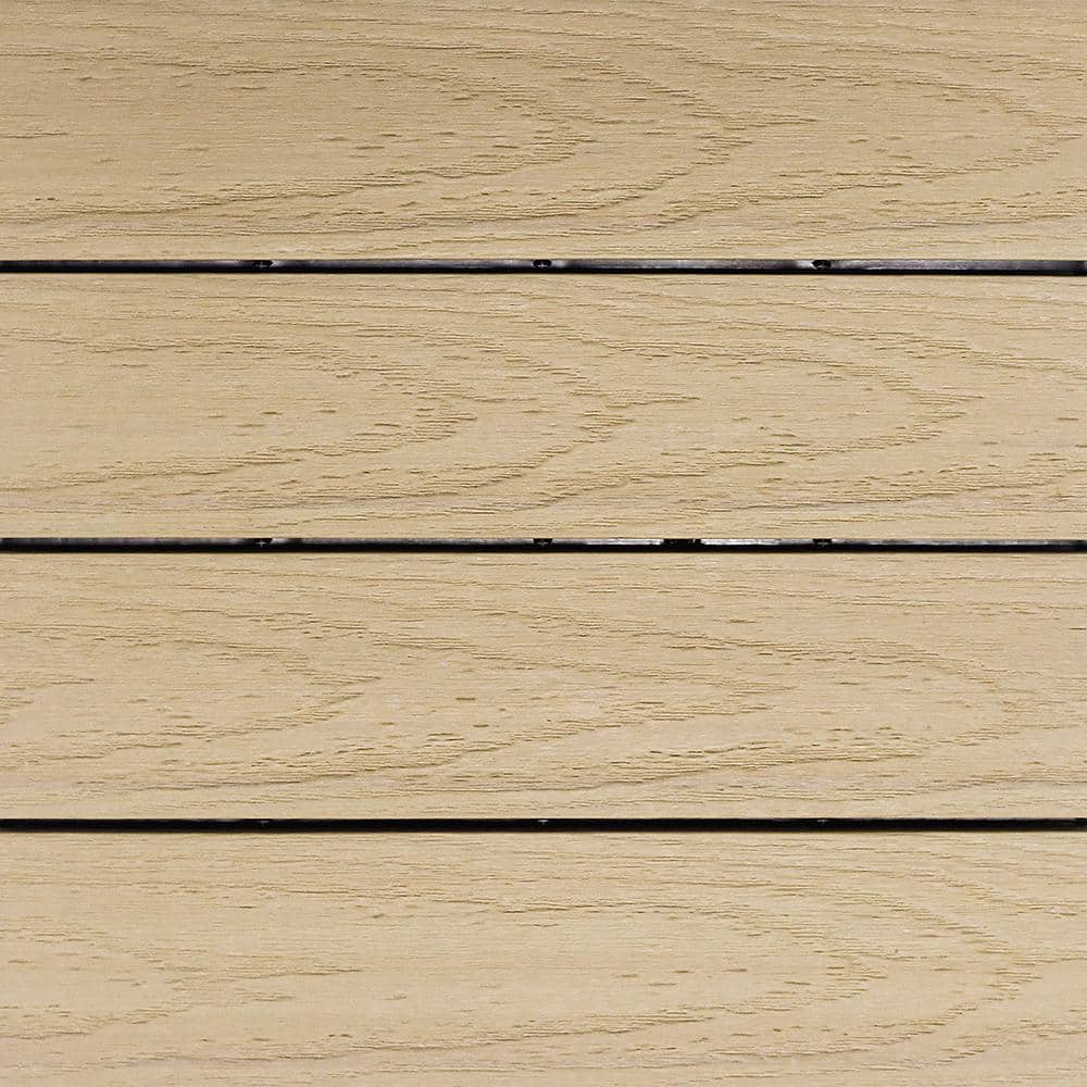 NewTechWood UltraShield Naturale 1 ft. x 1 ft. Quick Deck Outdoor Composite Deck Tile in Japanese Cedar (10 sq. ft. Per Box)