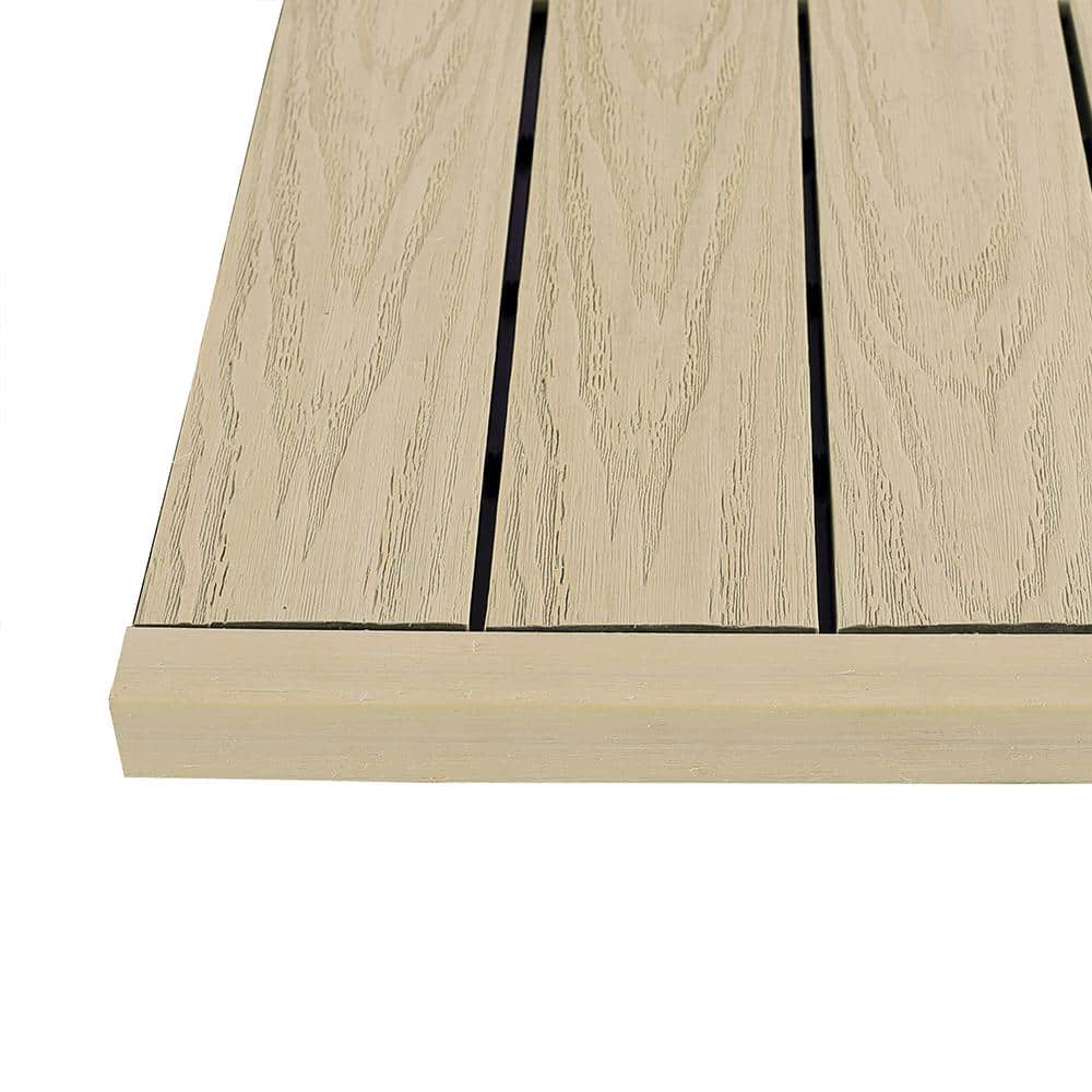 NewTechWood UltraShield Naturale 1 ft. x 1 ft. Quick Deck Outdoor Composite Deck Tile in Japanese Cedar (10 sq. ft. Per Box)