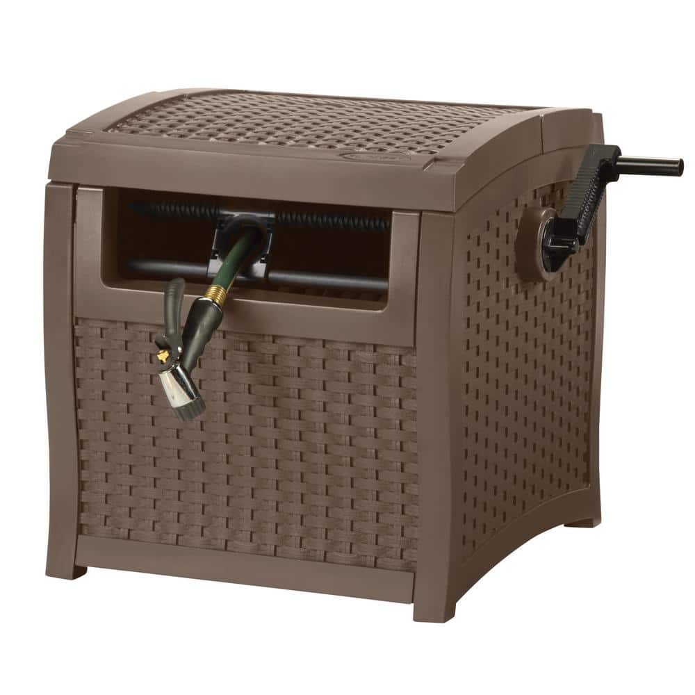 Suncast 225 ft. Smart Track Outdoor Patio Garden Hose Reel Hideaway Storage