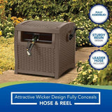 Suncast 225 ft. Smart Track Outdoor Patio Garden Hose Reel Hideaway Storage