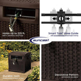 Suncast 225 ft. Smart Track Outdoor Patio Garden Hose Reel Hideaway Storage