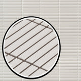 Kai White Glossy Porcelain Mosaic Tile - 1x4" Tri-Stacked Design