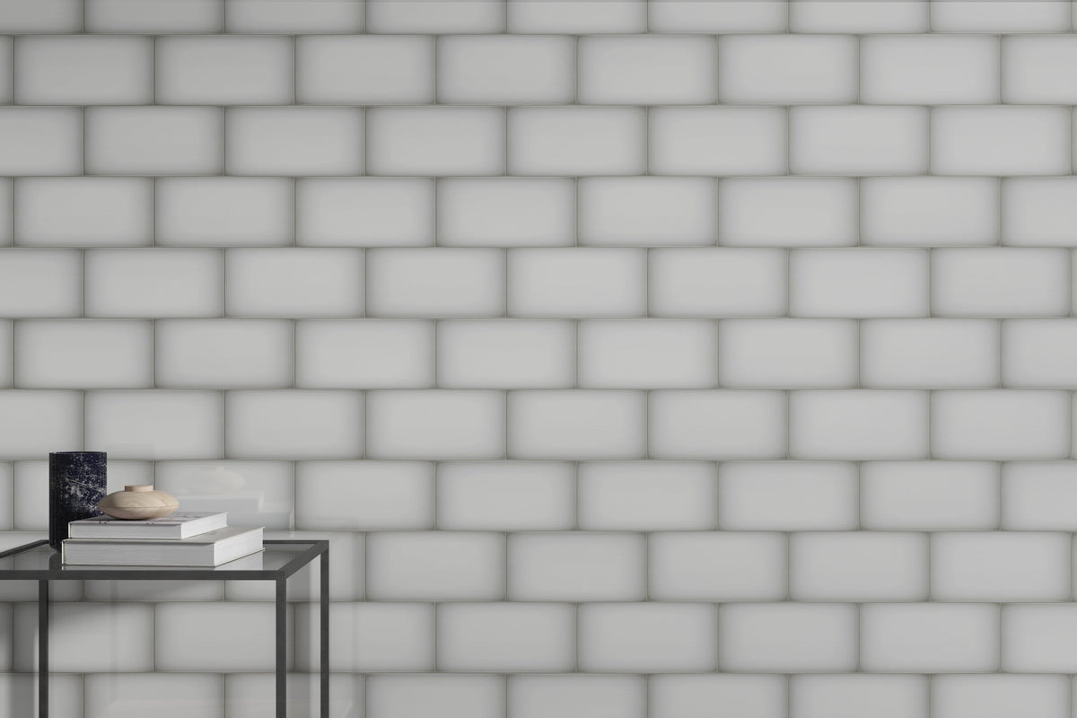 Emser Ombre 16-Pack Silver 6-in x 12-in Glazed Ceramic Subway Wall Tile
