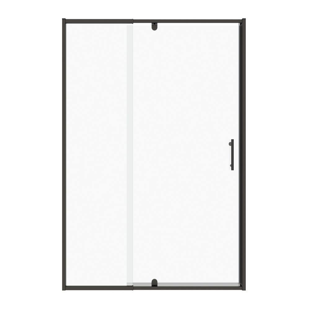 JimsMaison 60 in. W x 71 in. H Pivot Framed Shower Door in Matte Black Finish with Tempered Glass