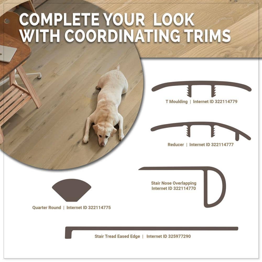 A&A Surfaces Woodridge Jolie Oak 0.28 in. x 6.5 in. Waterproof Wire Brushed Engineered Hardwood Flooring (21.67 sq. ft./case)