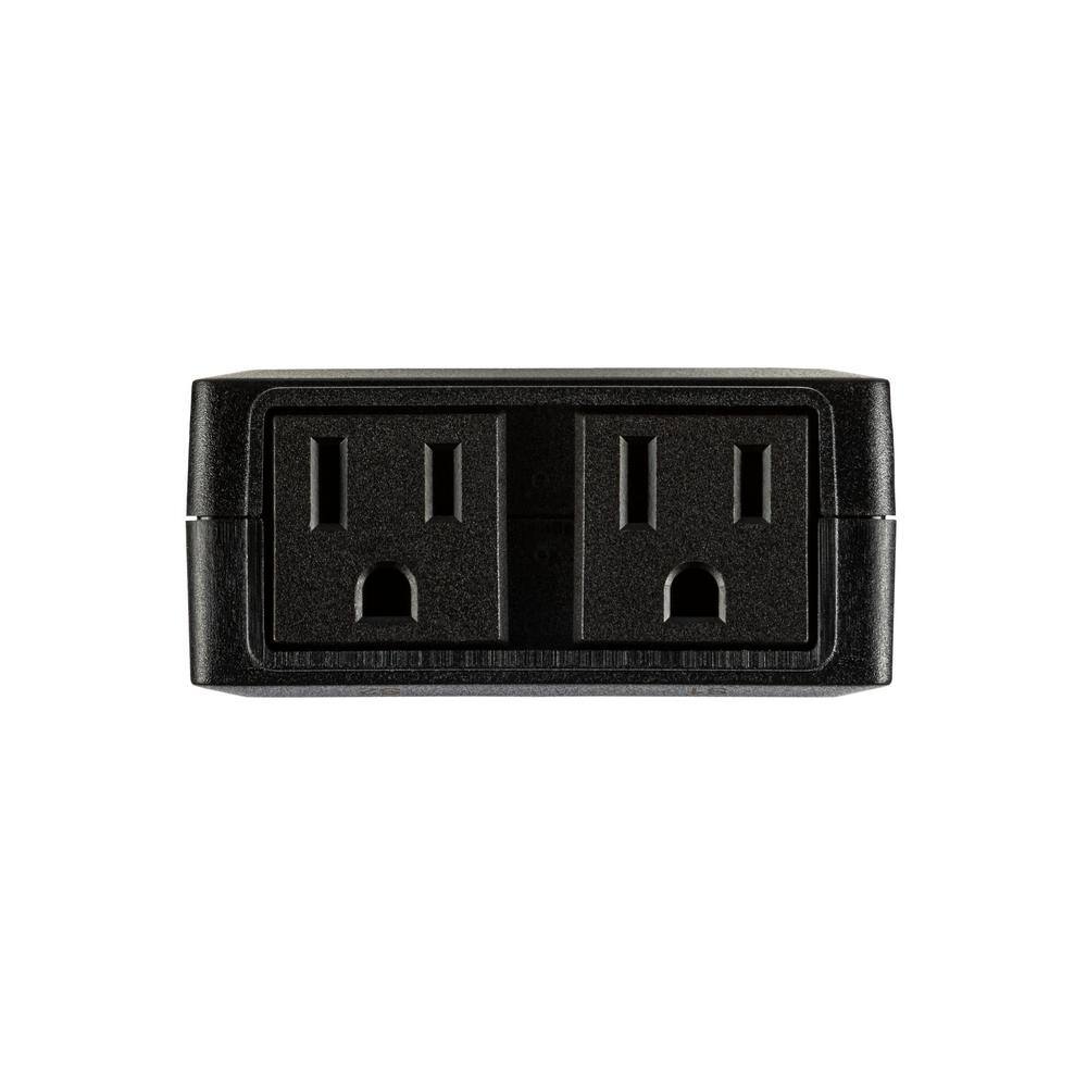 JONATHAN Y Outdoor Smart Dual Plug - WiFi Remote App Control for Outdoor Lights, Compatible with Alexa and Google Home Assistant