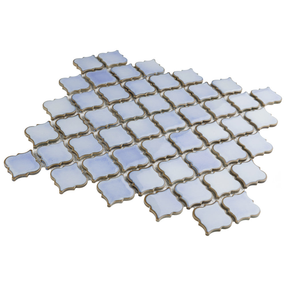 Merola Tile Hudson Tangier Frost Blue 12 in. x 12 in. Porcelain Mosaic Tile (10.96 sq. ft. / Case)