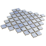 Merola Tile Hudson Tangier Frost Blue 12 in. x 12 in. Porcelain Mosaic Tile (10.96 sq. ft. / Case)