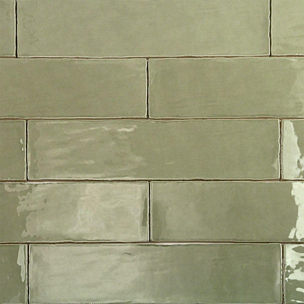 Ivy Hill Tile Catalina Kale 3 in. x 12 in. x 8 mm Polished Ceramic Subway Wall Tile (10.76 sq. ft./Case)